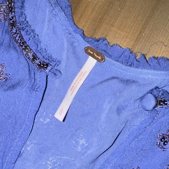 Free People Bali Golden Sun Embellished Beaded Party Mini Dress - Picture 2 of 5